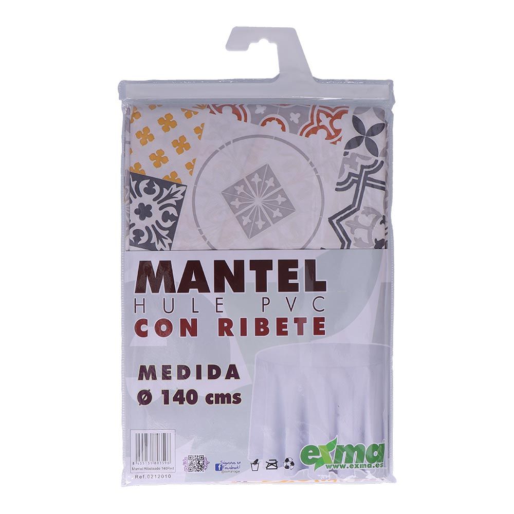 MANTEL DE HULE RIBETEADO REDONDO MODELOS VARIADOS Ø140 cm - Imagen 11