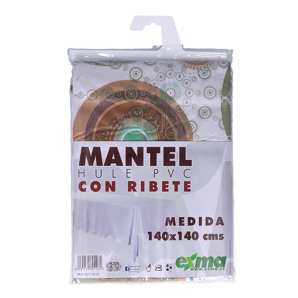 MANTEL DE HULE RIBETEADO CUADRADO MODELOS VARIADOS 140 x 140 cm - Imagen 12