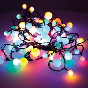 GUIRNALDA "CHERRY" 120 LEDS DE TRES MEDIDAS, MULTICOLOR, EXTERIOR, 9 m