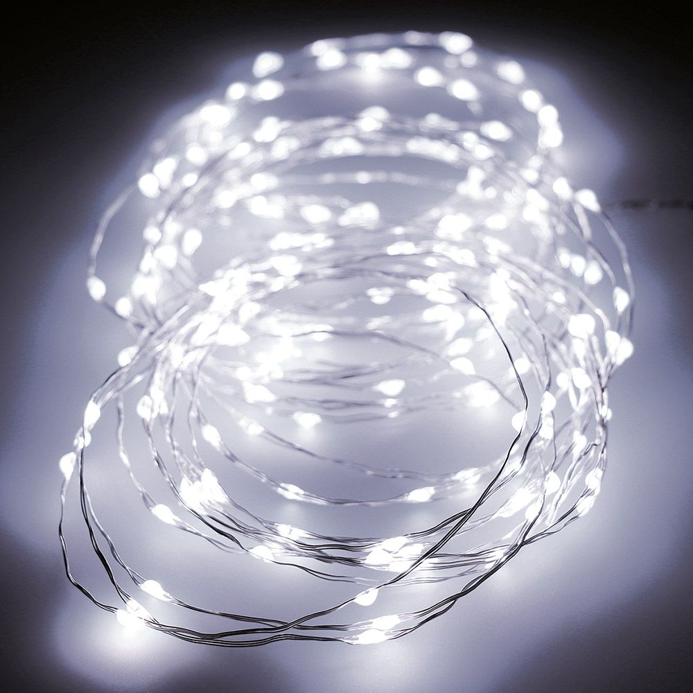 GUIRNALDA MICRO LED 180 LED, MULTIFUNCIÓN, LUZ FRÍA, EXTERIOR, 9 m
