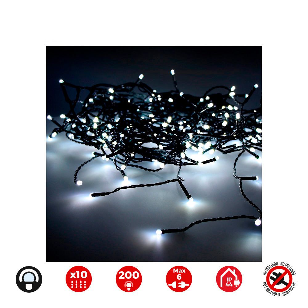 CORTINA LED EASY-CONNECT, BLANCO FRÍO, INTERIOR-EXTERIOR 2x2m