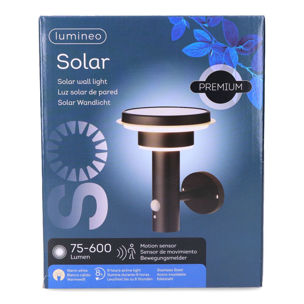 APLIQUE SOLAR METALICO 17,8x18,3x22cm 40 LEDS LUZ CALIDA LUMINEO COLORES/MODELOS SURTIDOS - Imagen 4
