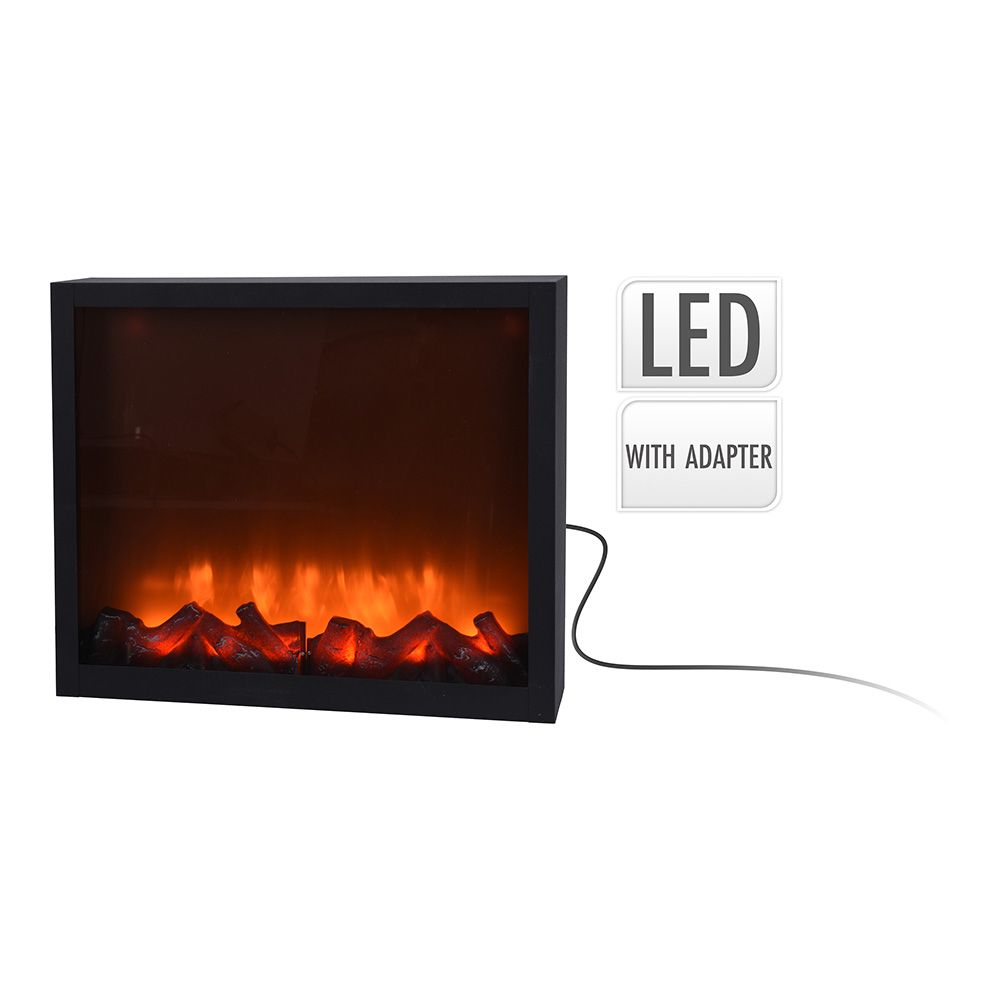 ILUMINACIÓN DECORATIVA CON FORMA DE CHIMENEA DE LED 41 x 10 x 25 cm