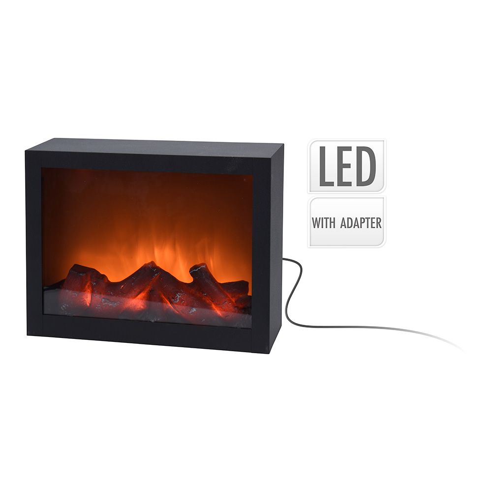 ILUMINACIÓN DECORATIVA CON FORMA DE CHIMENEA DE LED 29 x 10 x 23 cm