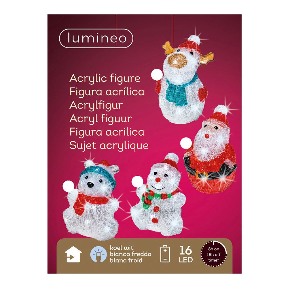 FIGURA ACRILICAS LED PARA INTERIOR 13x10x16cm 16 LEDS MODELOS SURTIDOS - Imagen 15