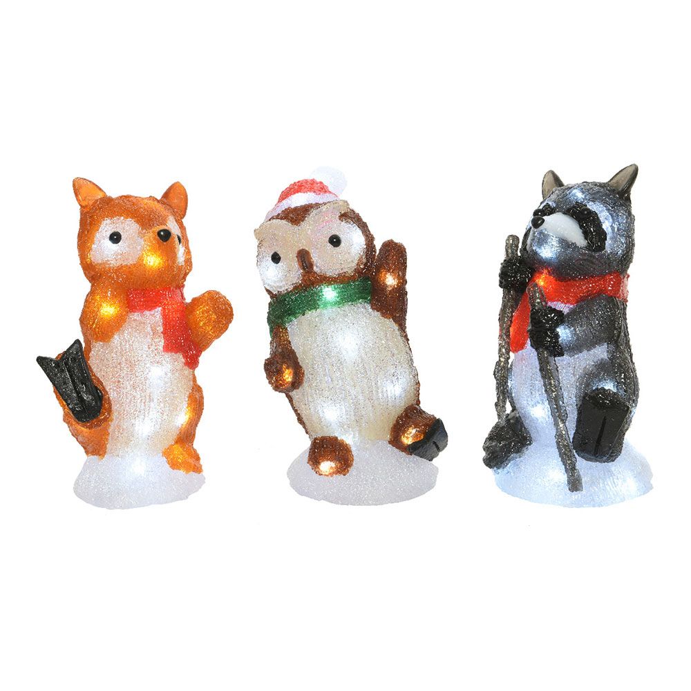 FIGURAS DE ANIMALES ACRILICAS LED PARA EXTERIOR 13x10x24cm 20 LEDS MODELOS SURTIDOS - Imagen 2