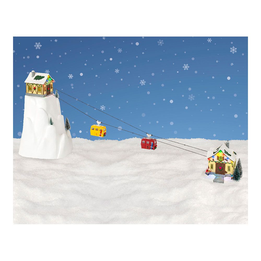 ESCENA NAVIDEÑA AVENTURAS EN LA NIEVE 31,5x32,5x53cm 16 LEDS - Imagen 2