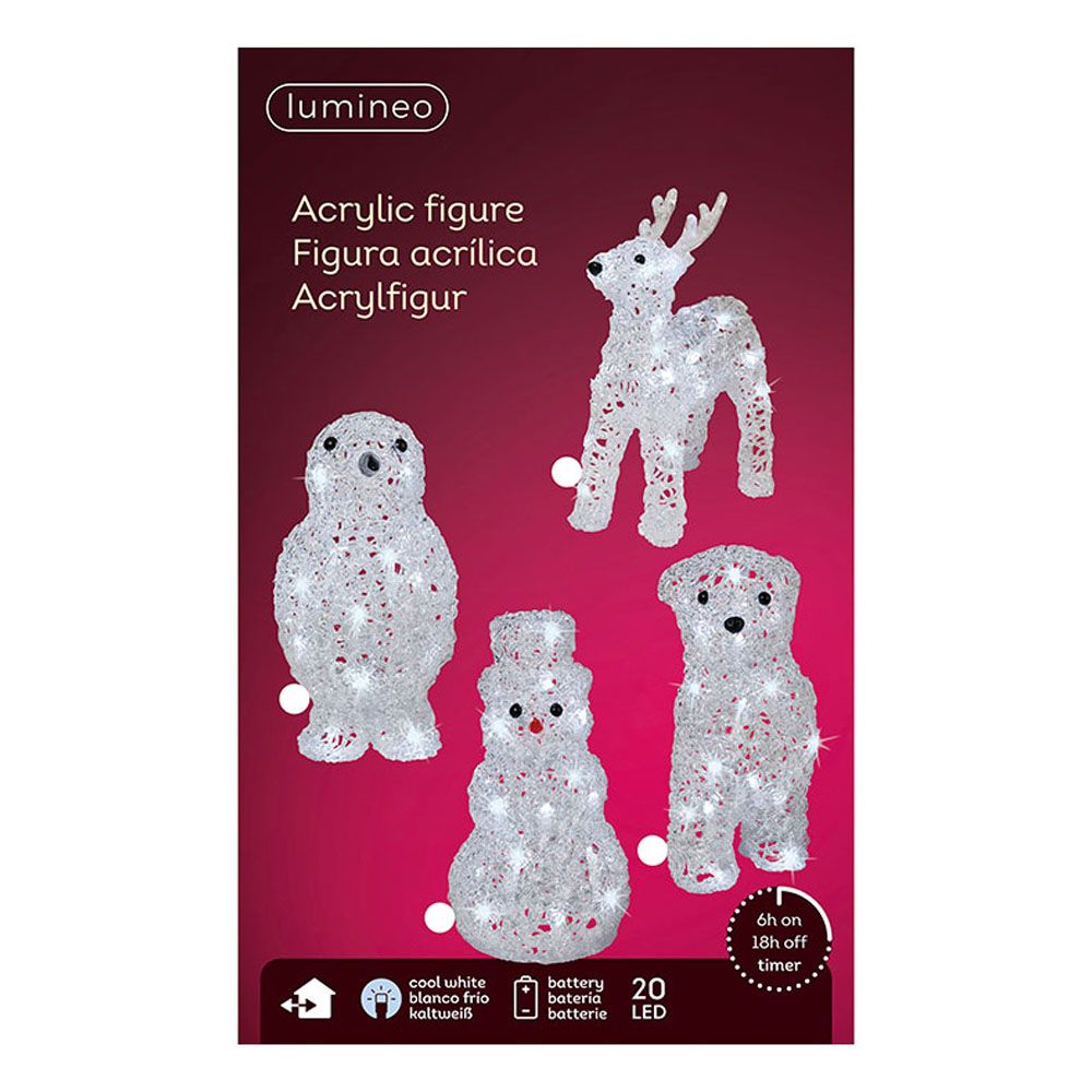 FIGURAS NAVIDEÑAS DE ANIMALES PARA EXTERIOR A PILAS MODELOS SURTIDOS 491031 - Imagen 2