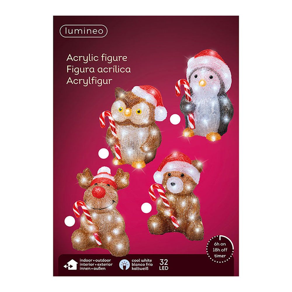 MUÑECOS NAVIDEÑOS CON LED PARA EXTERIOR A PILAS MODELOS SURTIDOS 491338 - Imagen 7