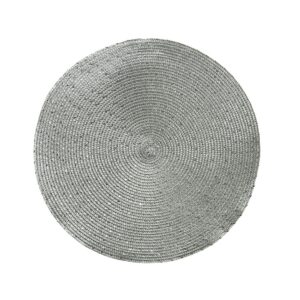 MANTEL INDIVIDUAL COLOR PLATA REDONDO, Ø38 x 0,2 cm