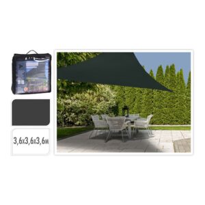 TOLDO VELA TRIÁNGULO 3,60 x 3,60 x 3,60 m COLOR GRIS OSCURO