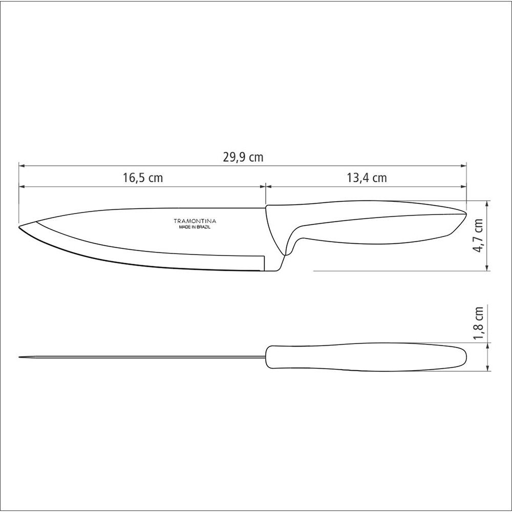 CUCHILLO CHEF PLENUS NEGRO 180 mm - Imagen 4
