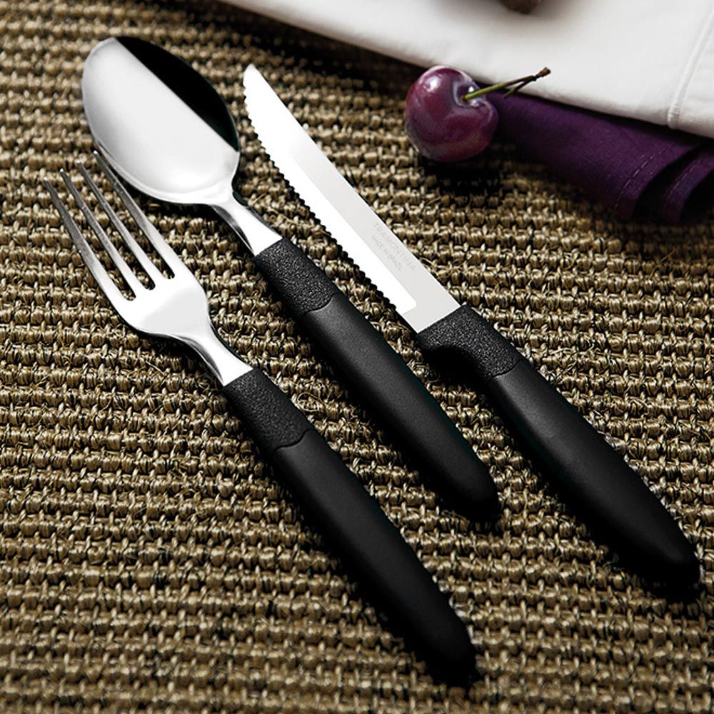 CUCHILLOS DE ASADO IPANEMA NEGRO 21,3 cm 3 uds - Imagen 4