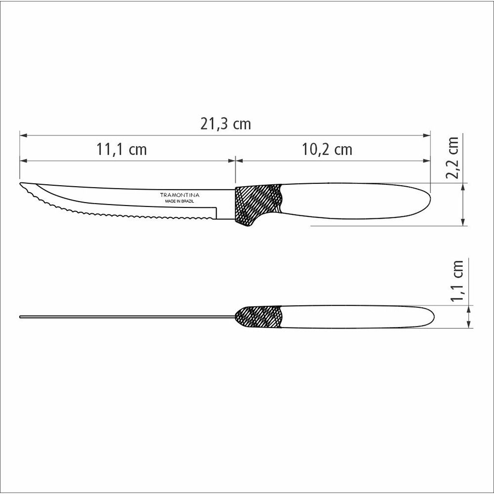 CUCHILLOS DE ASADO IPANEMA NEGRO 21,3 cm 3 uds - Imagen 6