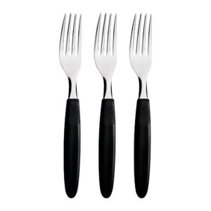 TENEDOR DE MESA IPANEMA NEGRO 19,1 cm 3 uds