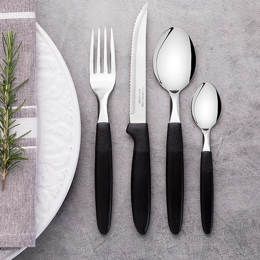 TENEDOR DE MESA IPANEMA NEGRO 19,1 cm 3 uds - Imagen 5