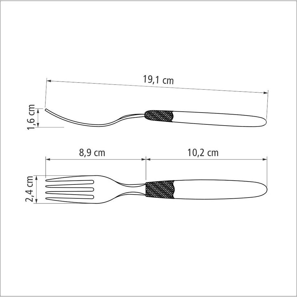 TENEDOR DE MESA IPANEMA AZUL 19,1 cm 3 uds - Imagen 5