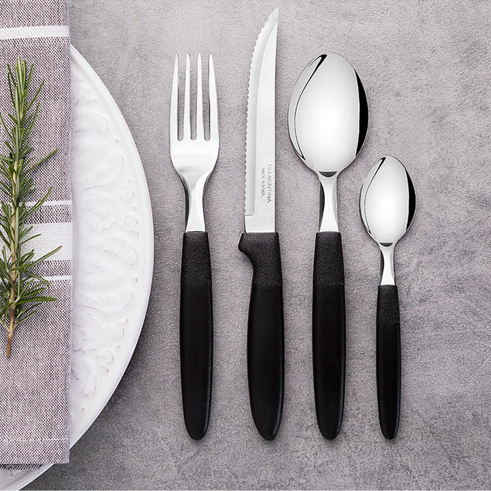 CUCHARA DE MESA IPANEMA NEGRO 19 cm 3 uds - Imagen 5