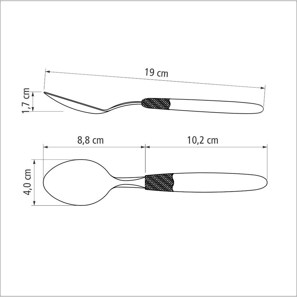 CUCHARA DE MESA IPANEMA NEGRO 19 cm 3 uds - Imagen 6