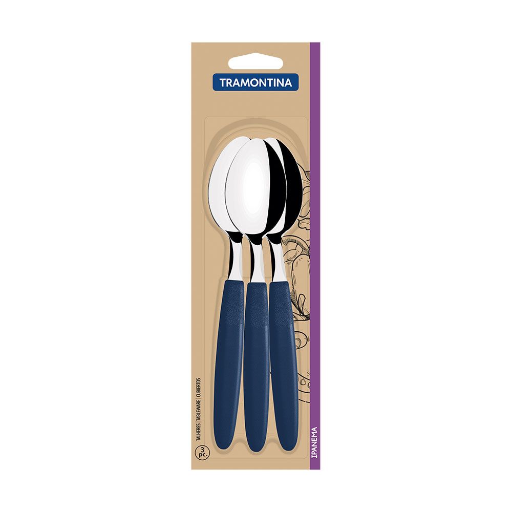 CUCHARA DE MESA IPANEMA AZUL 19 cm 3 uds - Imagen 2