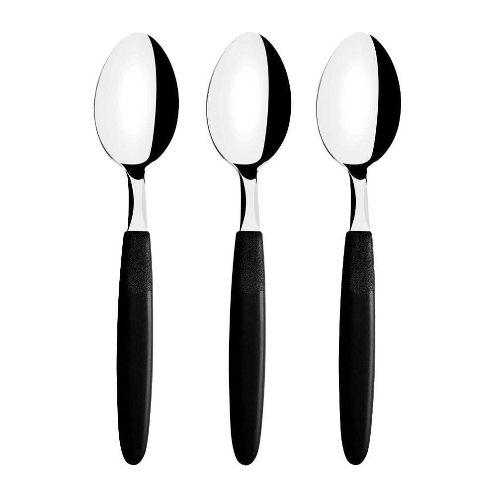 CUCHARAS PARA TÉ IPANEMA NEGRO 13,9 cm 3 uds
