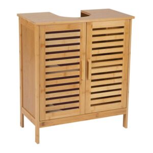 ARMARIO BAJO PARA LAVABO DE BAMBÚ 60 x 30 x 62 cm