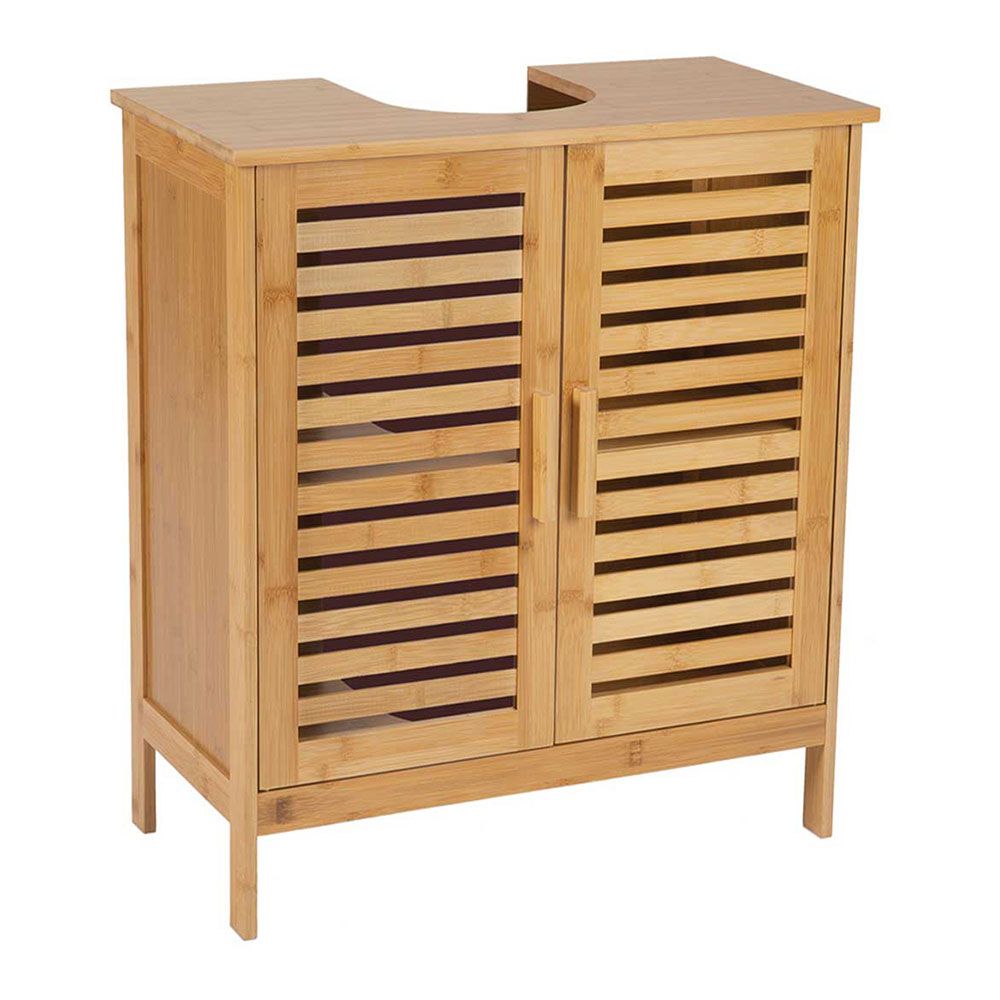 ARMARIO BAJO PARA LAVABO DE BAMBÚ 60 x 30 x 62 cm