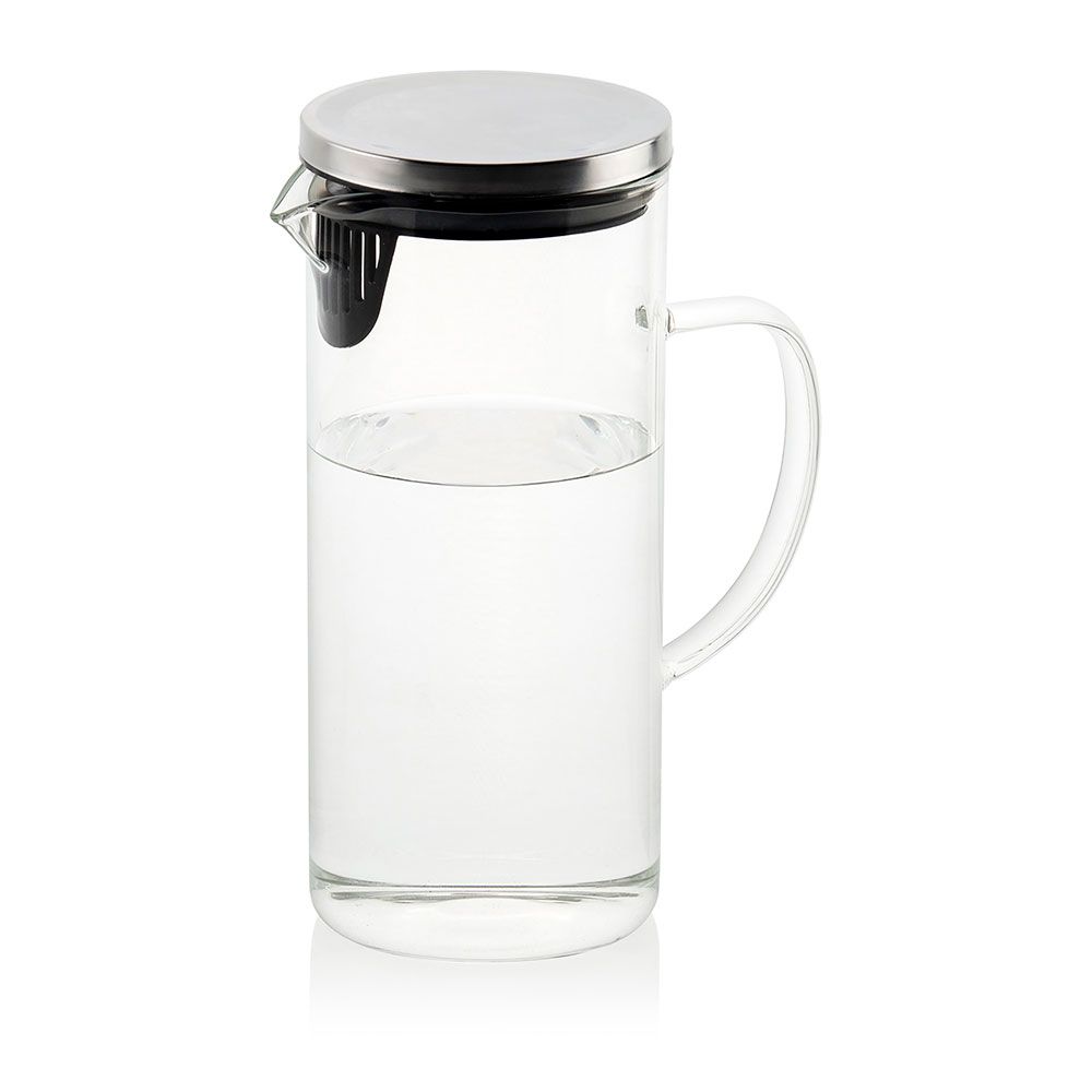 JARRA DE VIDRIO CON TAPA METÁLICA 1,5 L 17 x 9,5 x 22,5 cm