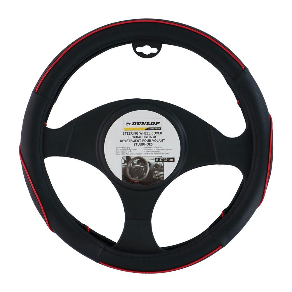 FUNDA PARA VOLANTE DE Ø37-39 cm DETALLE ROJO