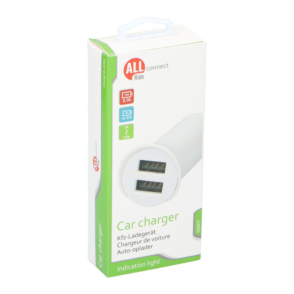 CARGADOR DE AUTOMÓVIL 2,1A, 2USB 12/24V ALL RIDE - Imagen 2