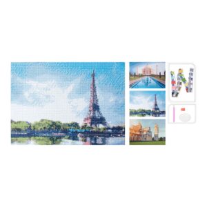 MANUALIDAD DE DIAMANTES DE PLÁSTICO, DISEÑOS VARIADOS DEL MUNDO, 492100240, BASICS
