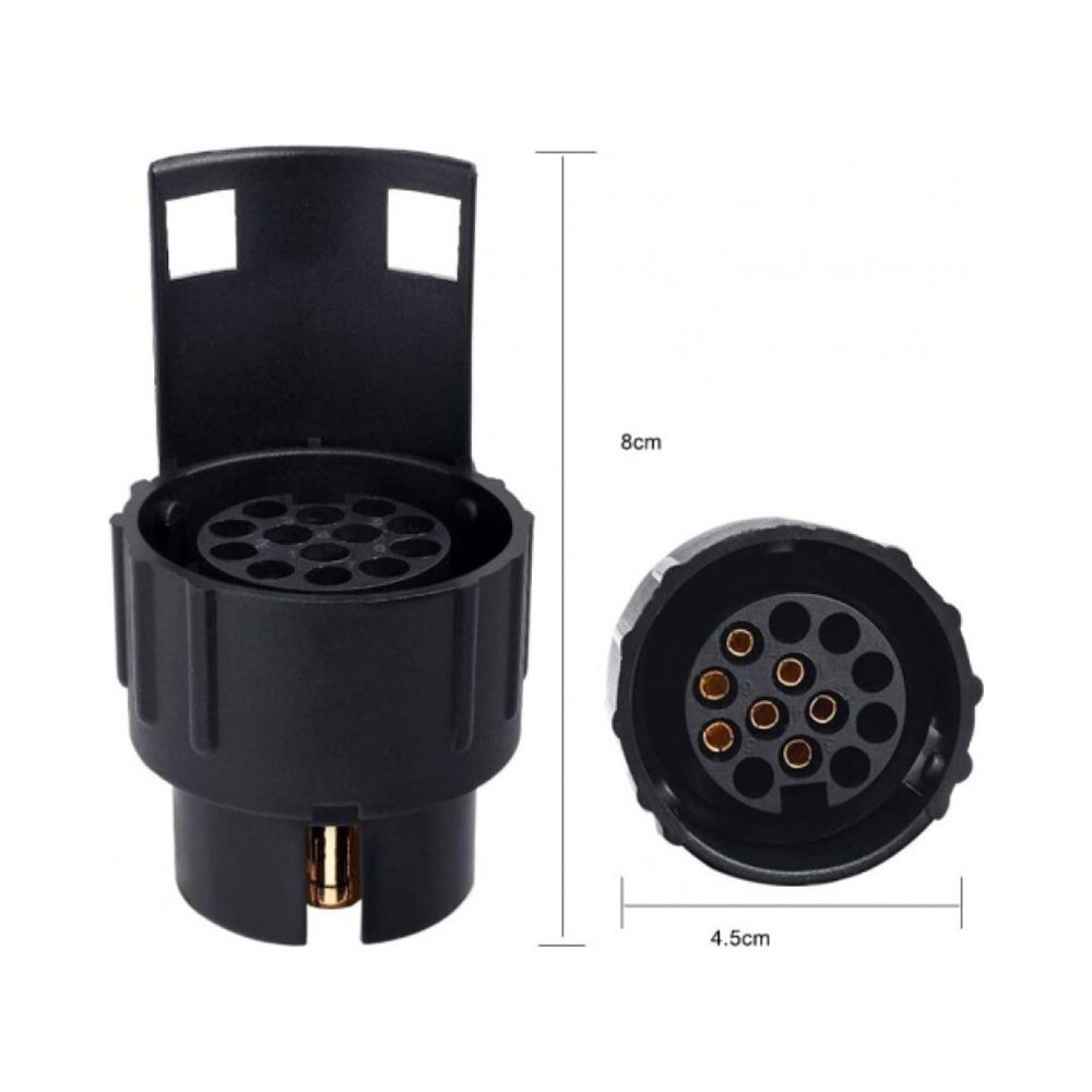 CONECTOR REMOLQUE 7 A 13 PINES 12V, CON LENGÜETA DE PROTECCIÓN - Imagen 3