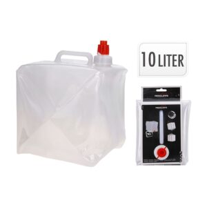 DEPOSITO DE AGUA DE PLASTICO PLEGABLE PARA CAMPING 10 l 19 x 20 x 25 cm