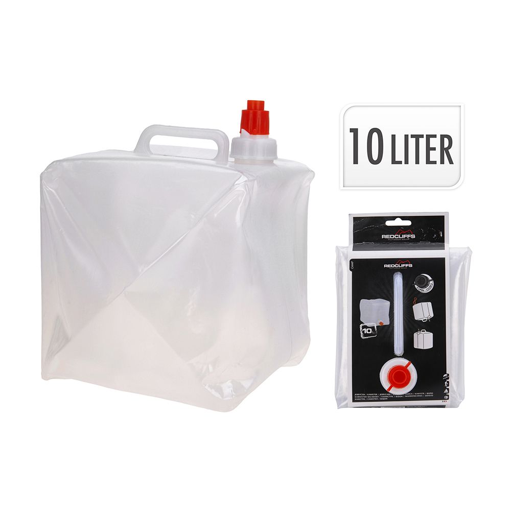 DEPOSITO DE AGUA DE PLASTICO PLEGABLE PARA CAMPING 10 l 19 x 20 x 25 cm