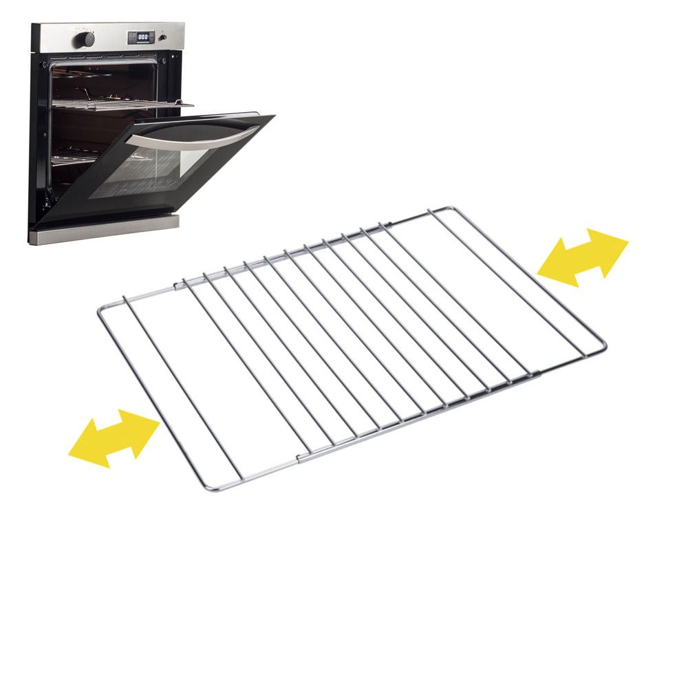 REJILLA PARA HORNO CROMADA EXTENSIBLE 38.5 cm HASTA 55 x 31.5 cm - Imagen 2