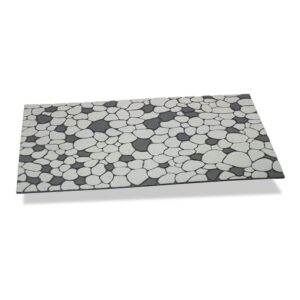 FELPUDO EFECTO PIEDRAS COLOR GRIS PERLA 75 x 45 x 0,5 cm