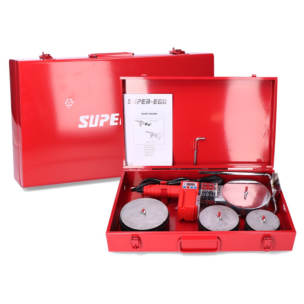SOLDADOR TUBERIAS PLÁSTICAS POLIFUSOR PARA PPR 75-90-110mm 230V - Imagen 2
