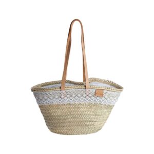 BOLSO NOVA DE PALMA CON PUNTILLA Y ASAS