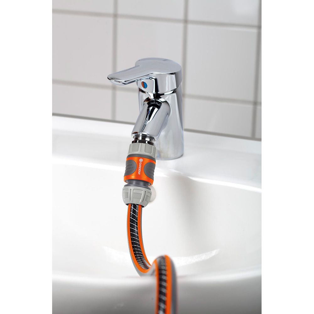 ADAPTADOR ROSCA PARA CONEXION AL GRIFO DE COCINA. MACHO Ø26,5mm (3/4) A HEMBRA M22x1mm. GARDENA - Imagen 2