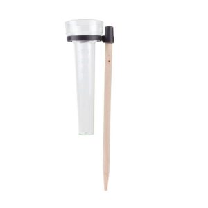 PLUVIÓMETRO CON SOPORTE DE MADERA Ø8 x 24 cm