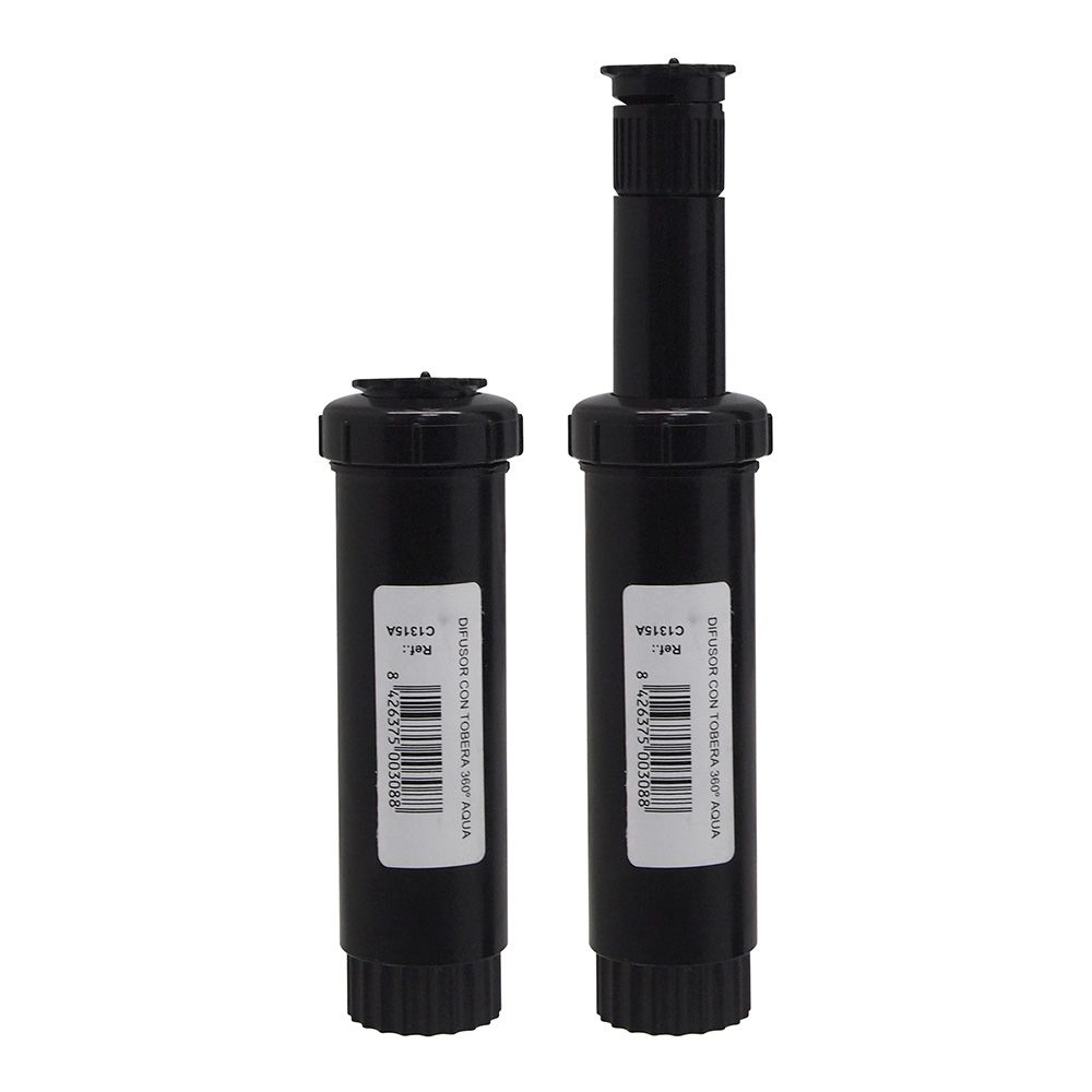 DIFUSOR CON TOBERA, EMERGE 6 cm, ALCANCE 360° DE 4 A 4,5 m