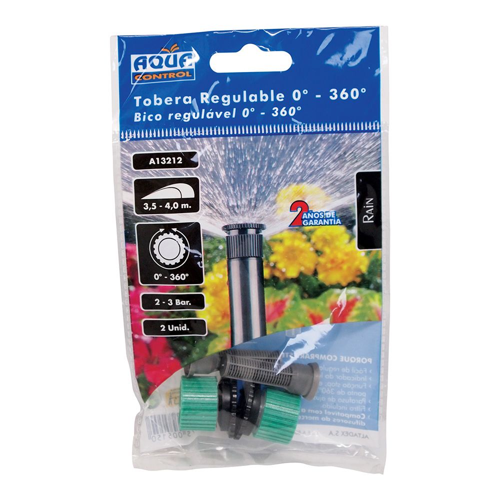 TOBERAS REGULABLE DE 0 - 360°, ALCANCE 3,6 m, 2 uds - Imagen 3