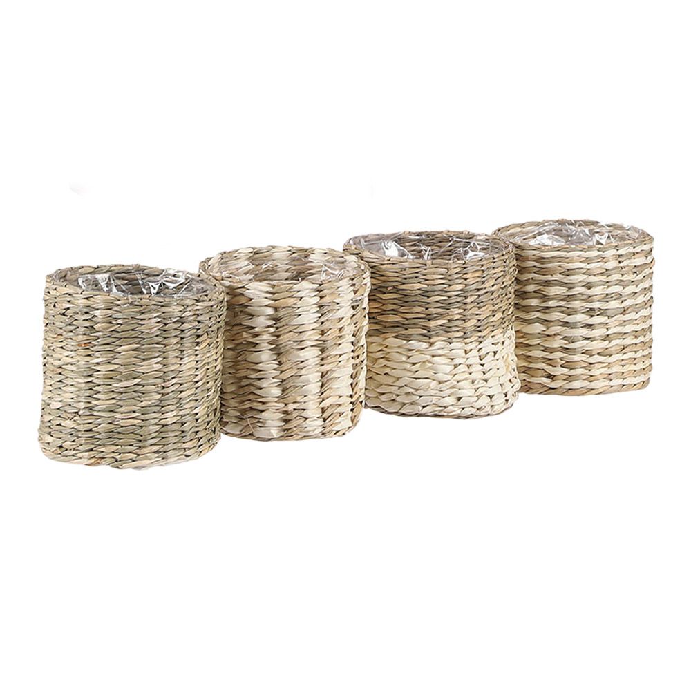 CESTO MODELO ALEXIS BLANCO Y BEIGE, MODELOS VARIADOS, Ø10 x 9 cm