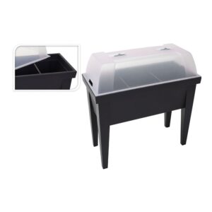 INVERNADERO TIPO MESA COLOR NEGRO 80 x 40 x 65 cm