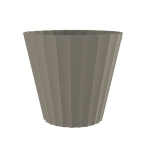 MACETA DE INYECCIÓN MODELO DORIC COLOR TAUPE Ø22 x 20 cm