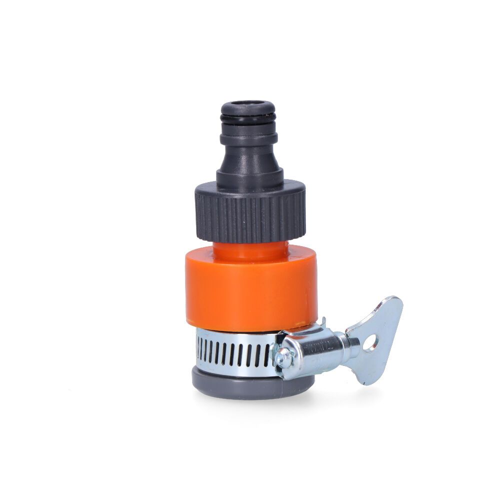 CONECTOR RÁPIDO CON ABRAZADERA PARA GRIFOS SIN ROSCA Ø18 mm