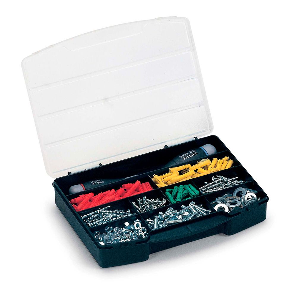 ORGANIZADOR DE COMPARTIMENTO CON TAPA 10 DIVISIONES FIJAS 24,5 x 18 x 4 cm - Imagen 2