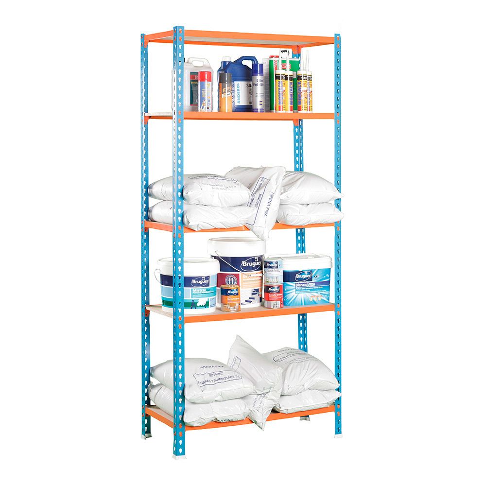 ESTANTERIA METALICA SIN TORNILLOS CON AGLOMERADO MADERCLICK 5/400 SIMON RACK - Imagen 2