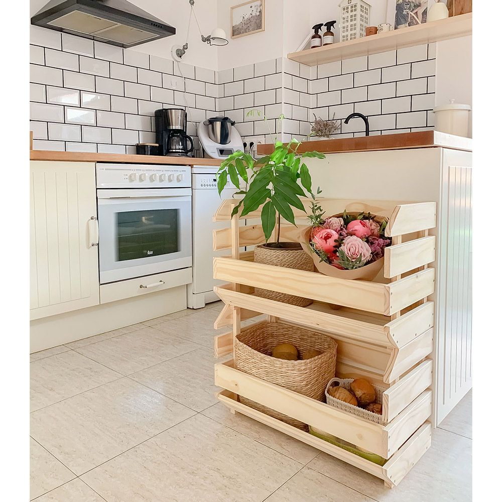 CAJA APILABLE EVOLUTION PINO SIN BARNIZ 100% PEFC CERT 60 x 28,5 x 35,3 cm - Imagen 2