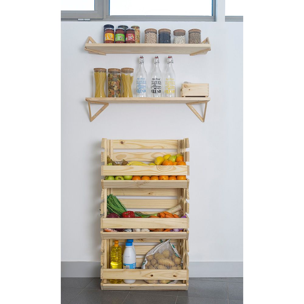 CAJA APILABLE EVOLUTION PINO SIN BARNIZ 100% PEFC CERT 60 x 28,5 x 35,3 cm - Imagen 3